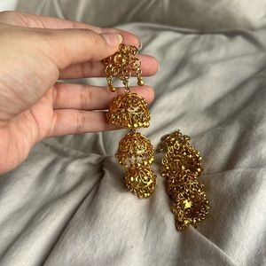 Indian Pakistani Jhumka earrings costume jewelry